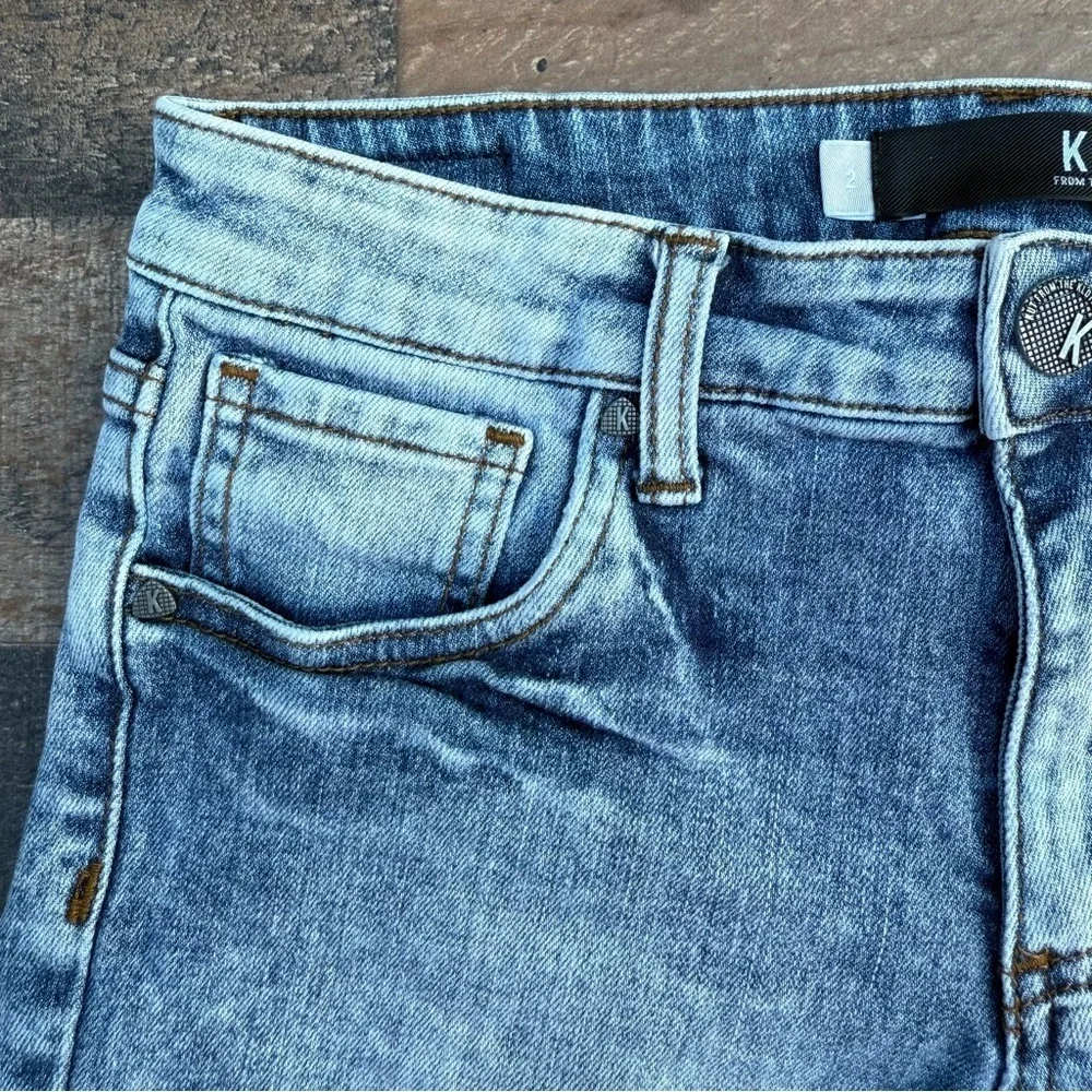 KUT From The Kloth Size 2 Gidget High Rise Fray Denim Shorts Size 2 - Picture 6 of 12